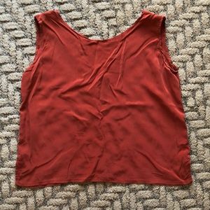 Rust color silk top